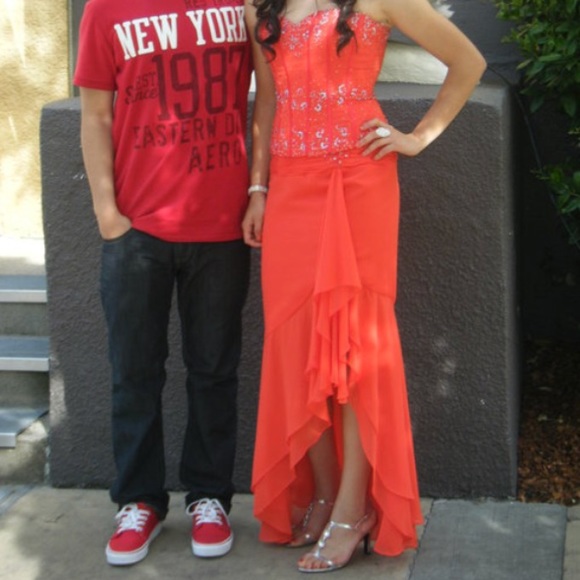 Aviana Red Party Dress - Picture 2 of 8